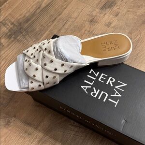 Naturalizer Morena White Studded Mules